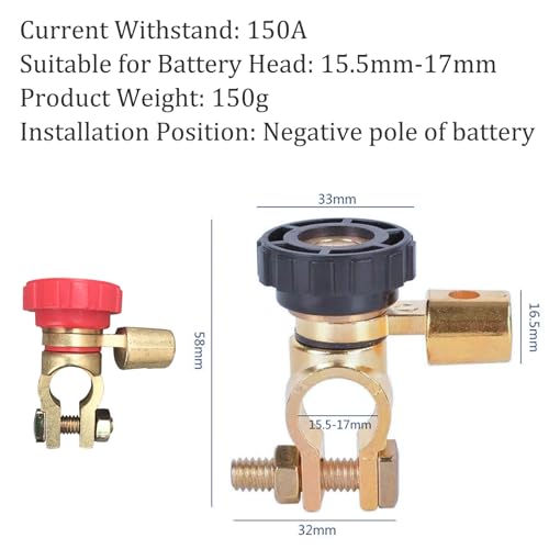 Top Post Battery Master Disconnect Switch - 2pcs Reliable Quick - Product Imagery