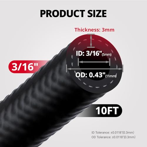 EVIL ENERGY 3/16 Fuel Hose Line Push Lock NBR Rubber SAE 30R7 - Product Imagery