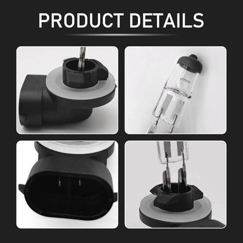 2 PCS Car 881-27W Halogen Bulb, 12V Super Penetrating Quartz - Product Imagery