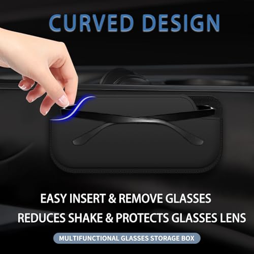 Sunglass Holder for Car, Multi-Functional Stick-On Glasses - Product Imagery