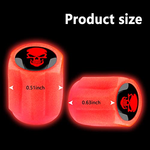 16PCS Fluorescent Tire Valve Stem Caps,Luminous Auto Wheel Air - Product Imagery