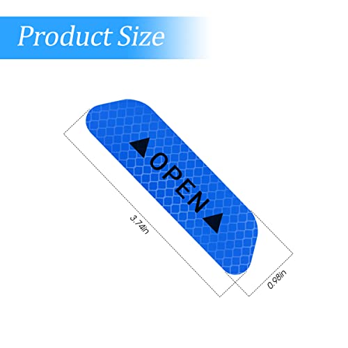 4PCS Car Door Reflective Warning Stickers, Blue - Product Imagery