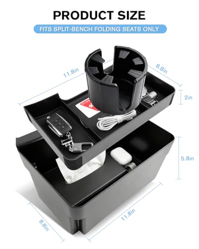For Double Layer Center Console Hanging Organizer Box&Large Cup - Product Imagery
