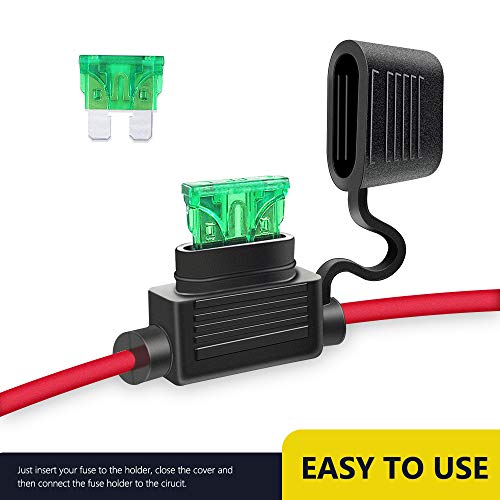 MCIGICM 12 AWG Inline Fuse Holder with 30A ATC/ATO Blade Fuse, 5 - Product Imagery