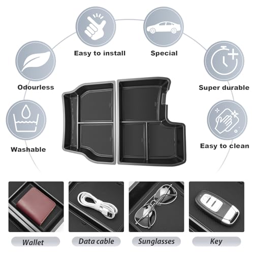 SKTU 2Pcs for 2021-2026 Toyota Sienna Center Console Organizer - Product Imagery