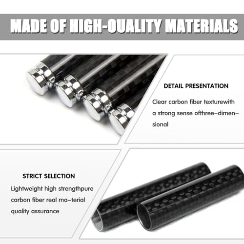 4 PCS Car Door Lock Knob, Carbon Fiber Door Lift Latch Cover - Product Imagery
