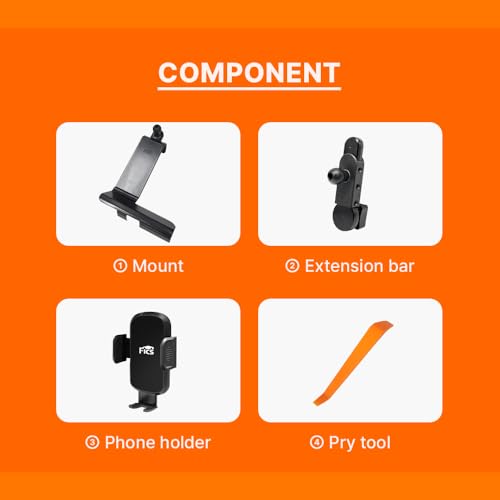 FICS Car Phone Holder for KIA Seltos 2023, 2024, 2025, 2026 – - Product Imagery