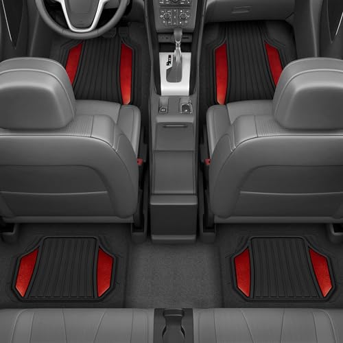 Motor Trend ChromeTech Car Floor Mats Full Set - Durable Rubber - Product Imagery