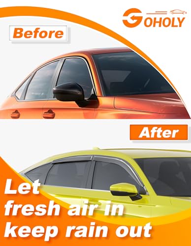 Window Visors Rain Guards for Honda Civic Hatchback 2022-2026 - Product Imagery