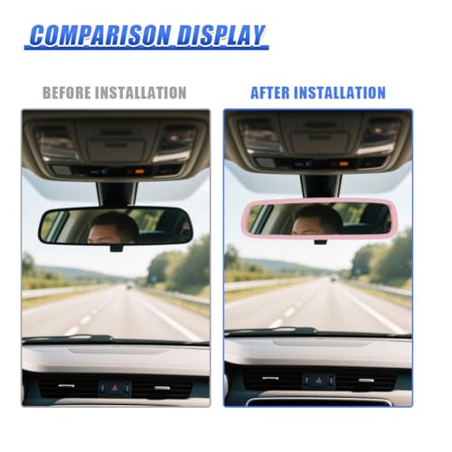 YoRise Car Rear View Mirror Protector Frame, Rearview Edge Cover - Product Imagery
