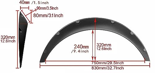 Universal Flexible Car Fender Flares Extra Wide Body Wheel - Product Imagery