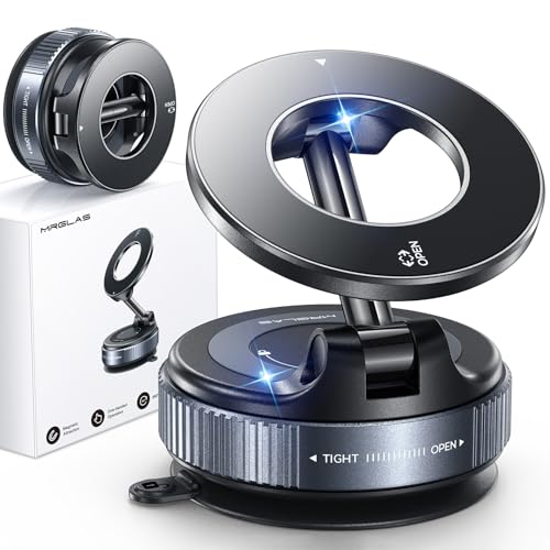 MRGLAS 2026 Upgraded for MagSafe Vacuum Car Phone Mount, 2800gf - Product Imagery