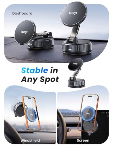 LOXP for MagSafe Car Mount, Vacuum Phone Holders for Your Car, - Product Imagery