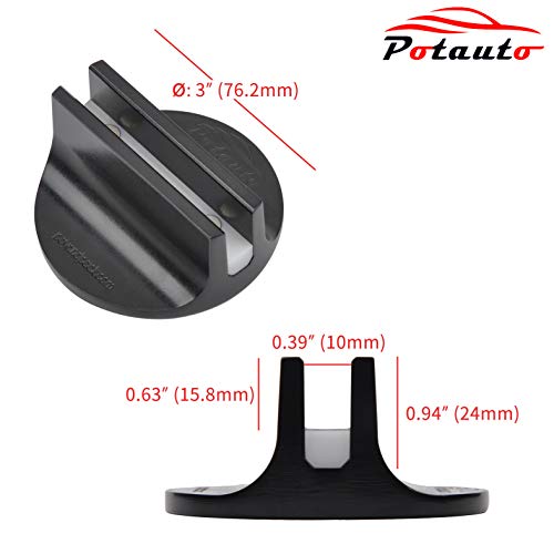 Potauto Universal Aluminum Grooved Magnetic Jack Pad Jacking Puck - Product Imagery