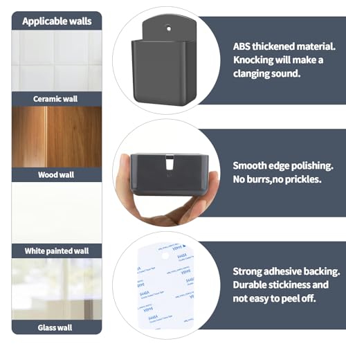 2 PCS Remote Control Holders Wall Mount, Self Adhesive TV Air - Product Imagery