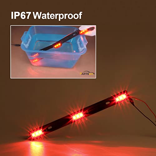 Partsam Red Clearance ID BAR Marker Light 3 Light 9 LED Trailer - Product Imagery