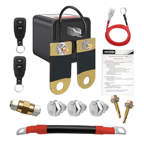 3/8" Side Post Remote Battery Disconnect Switch 12V Battery Kill - Product Imagery