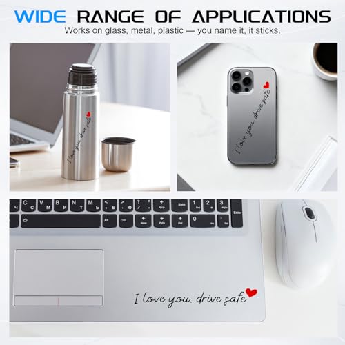 JUSTTOP 4PCS Car Decal,Decorative Rearview Mirror Sticker,I Love - Product Imagery