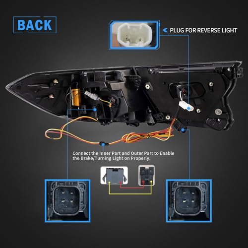 VLAND Led Tail Lights Compatible with Honda Accord 10th Gen - Product Imagery