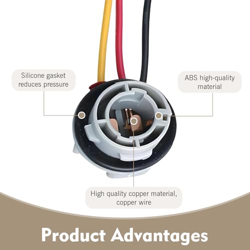 2 PCS 1157 LED Bulb Socket Plug, Plastic Turn Signal Socket - Product Imagery