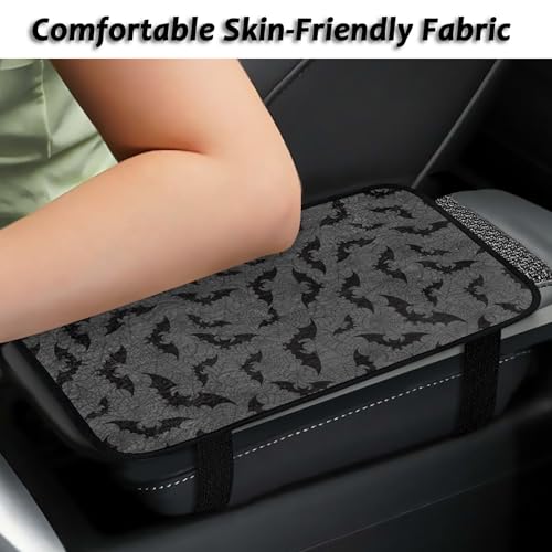 Bats Auto Center Console Cover for Women Men Flannel Car Armrest - Product Imagery