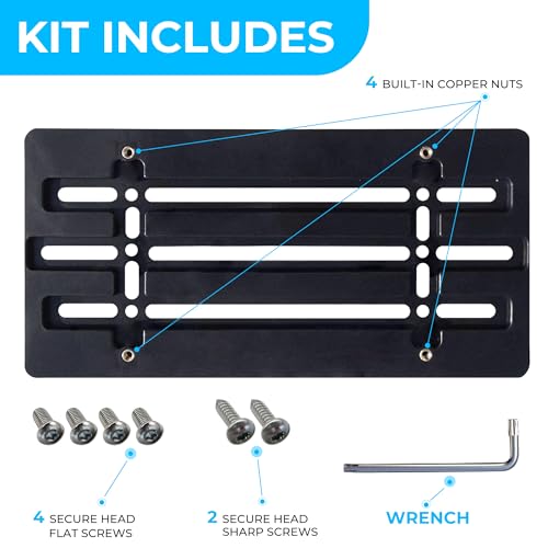 Front Bumper Licensе Plate Brackеt, Plate Holder Set with 6 - Product Imagery