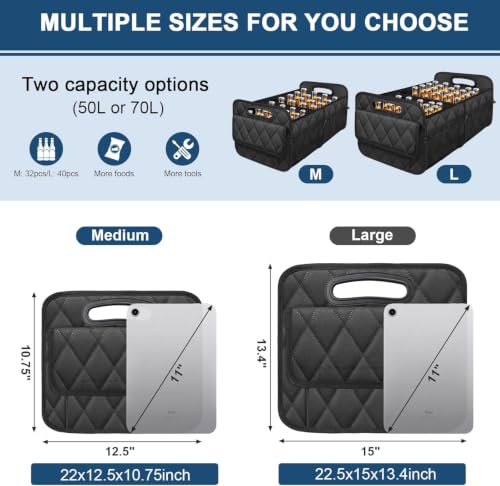 Deosk Car Trunk Organizer for SUV, Foldable Car Organizers and - Product Imagery