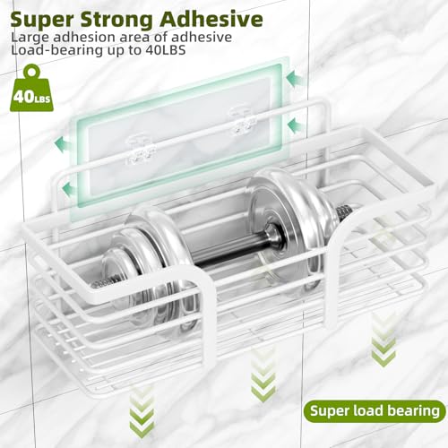 Yougai White Shower Caddy, Bathroom Organizers and Storage - Product Imagery