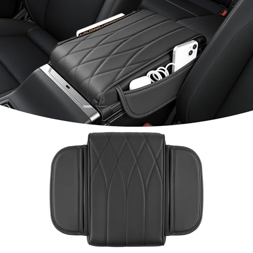 SINGARO Car Center Console Cover Pad, Universal Leather - Product Imagery