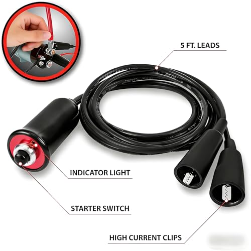Heavy Duty Remote Starter Switch 12V Push Button with 5ft Wire - Product Imagery