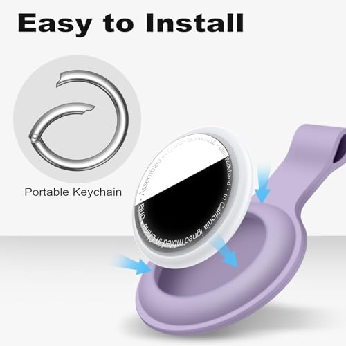 Linsaner 2 Pack Silicone Case for AirTag 2nd & 1st Gen, - Product Imagery