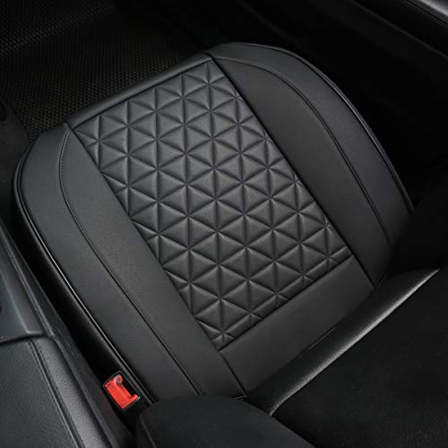 Black Panther Luxury Faux Leather Car Seat Cover Front Bottom - Product Imagery