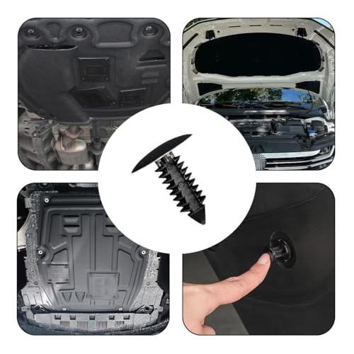 10PCS Car Bumper Plugs, 8mm Rivets License Plate Hole Plugs - Product Imagery