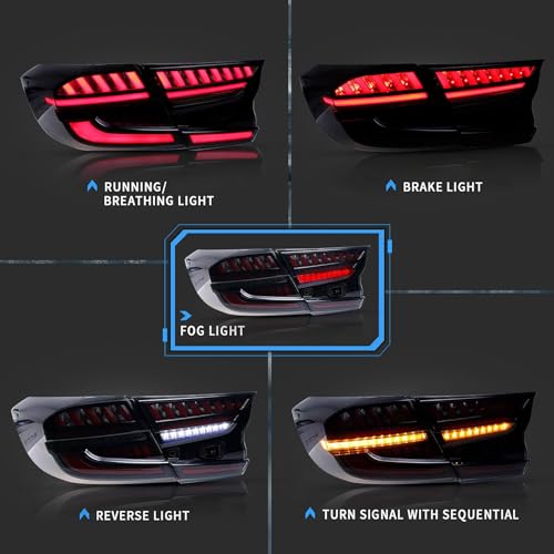 VLAND Led Tail Lights Compatible with Honda Accord 10th Gen - Product Imagery