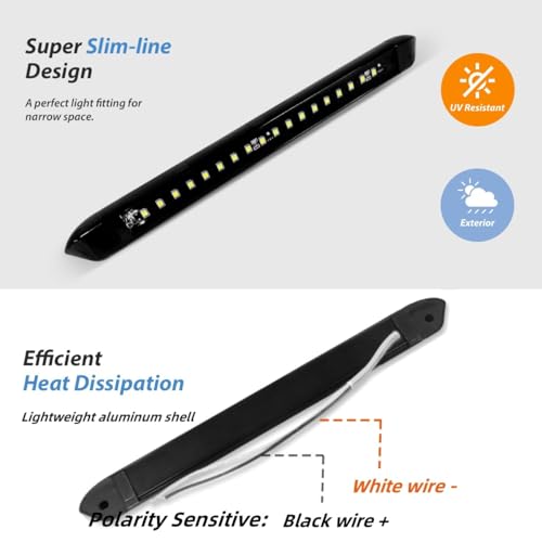 Dream lighting RV Exterior LED Porch Awning Lights 12v Slim Line - Product Imagery