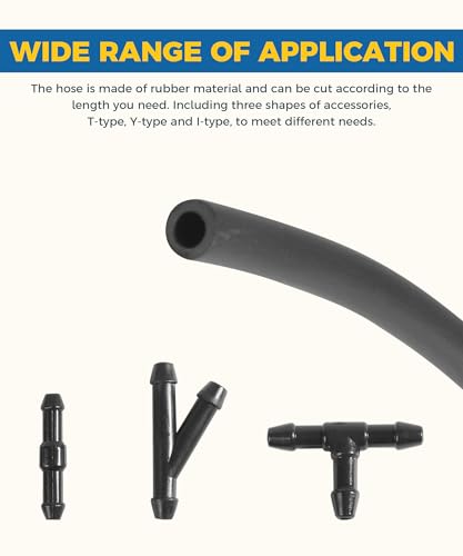 22PCS Windshield Washer Hose Kit,13FT Washer Fluid Hose,6 PCS - Product Imagery