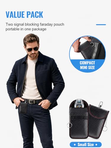 lanpard Faraday Pouch for Car Keys, Faraday Bag, Car RFID Signal - Product Imagery