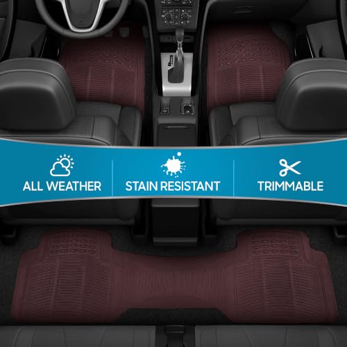 BDK ProLiner Car Floor Mats for Cars Trucks SUV 3pc All-Weather - Product Imagery