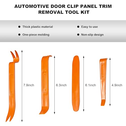 4 PCS Car Door Clip Panel Trim Removal Tool Kit, No-Scratch - Product Imagery