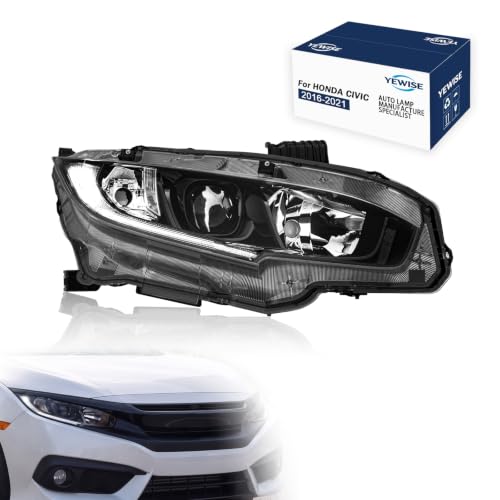 RightSide Headlight Assembly Fit for 2016-2021 Honda Civic - Product Imagery