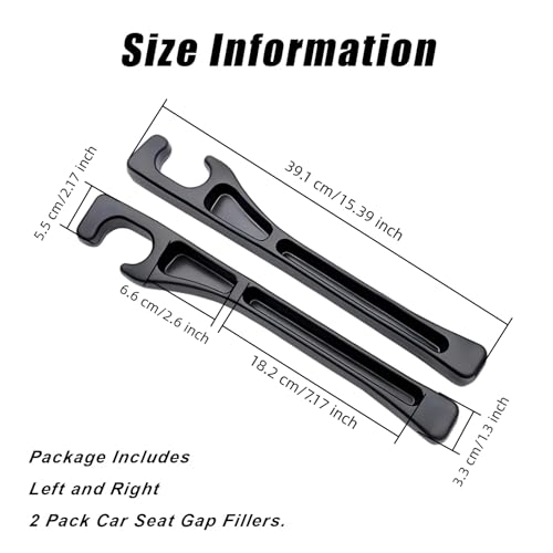 Car Seat Gap Filler Organizer 2 Pack, 2 in 1 Anti-Drop Car Gap - Product Imagery