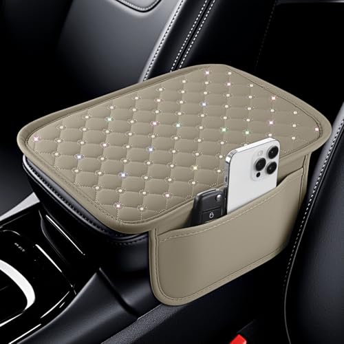 SINGARO Bling Center Console Arm Rest Cover for Car, Middle - Product Imagery