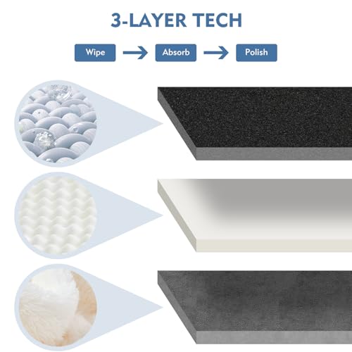Car Screen Cleaner Pad with Acrylic Storage Box - Microfiber - Product Imagery