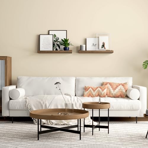 Boswillon Floating Shelves Set of 2, Small Wall Shelf with Lip, - Product Imagery