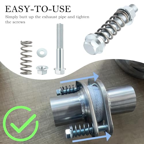 2PCS Car Exhaust Manifold Bolts,Steel M10x1.5 mm Exhaust Bolts - Product Imagery