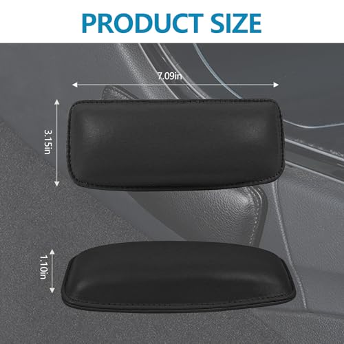 wuyaoyao 2PCS Car Door Armrest Pads, Soft Leather Elbow Pad Arm - Product Imagery