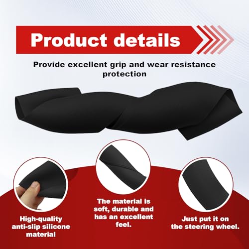 Car Steering Wheel Cover, Cool Non-Slip Silicone Steering Wheel - Product Imagery