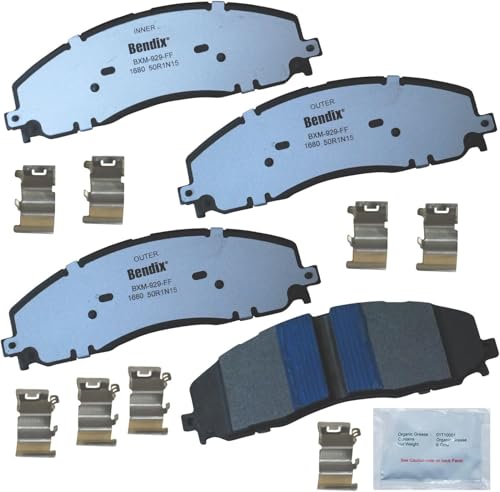 Bendix Fleet Metlok MKD1680FM Semi-Metallic Front Brake Pads for - Product Imagery