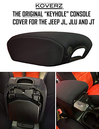 Neoprene Console Cover Armrest Pad with Keyhole Compatible with - Product Imagery