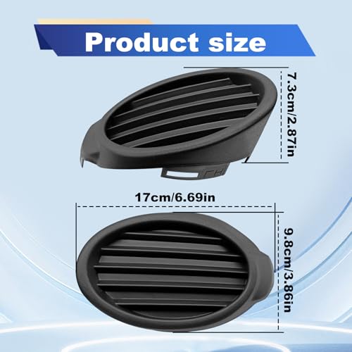 1 Pair Front Fog Light Cover Compatible with F0rd Focus 2012 - Product Imagery